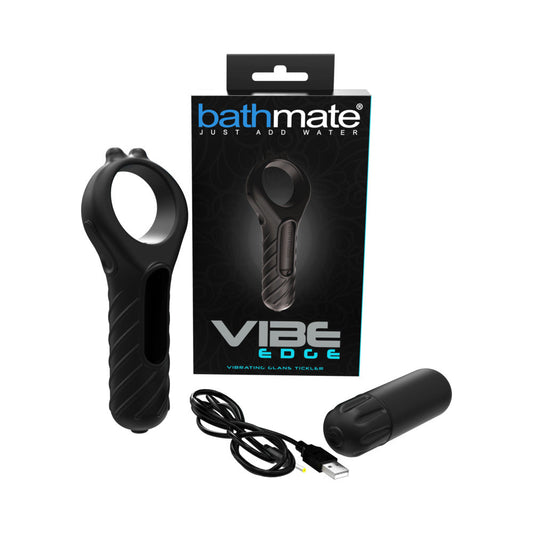 Bathmate Vibe Edge Vibrating Glands Tickler - Red Garter