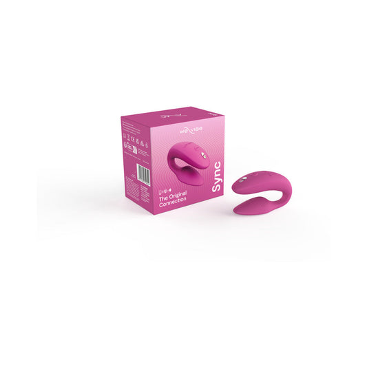 We-Vibe Sync 2 Rechargeable Silicone Couples Vibrator Rose - Red Garter