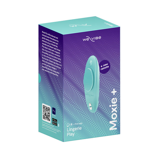 We-Vibe Moxie+ Wearable ClitVibrator Teal - Red Garter