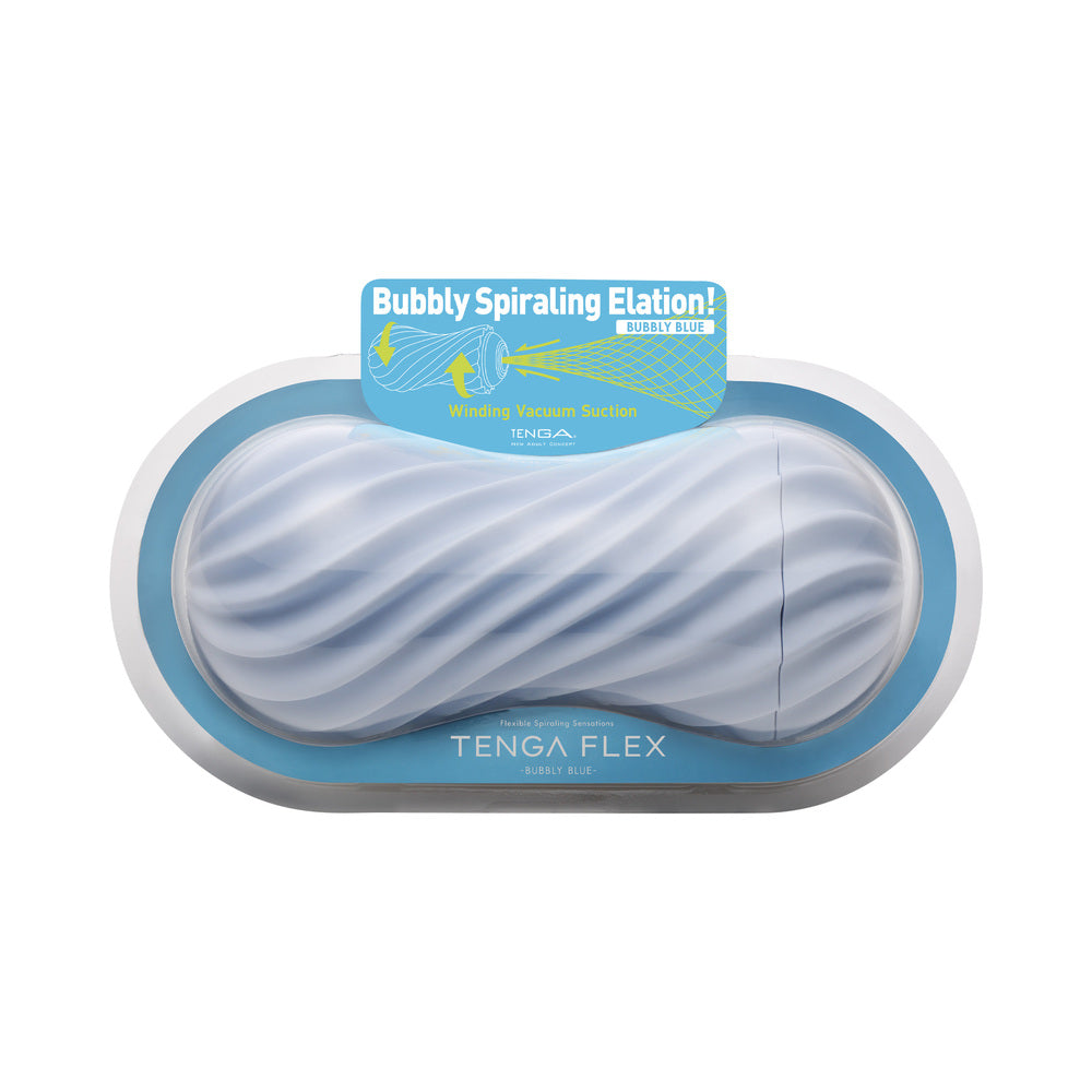 Tenga Flex Bubbly Blue Stroker - Red Garter