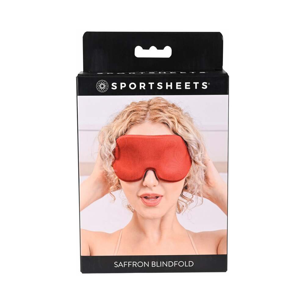 Sportsheets Saffron Blindfold with Memory Foam - Red Garter