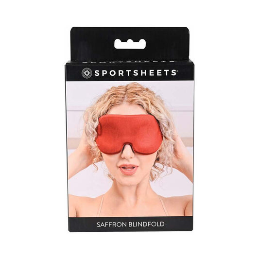 Sportsheets Saffron Blindfold with Memory Foam - Red Garter