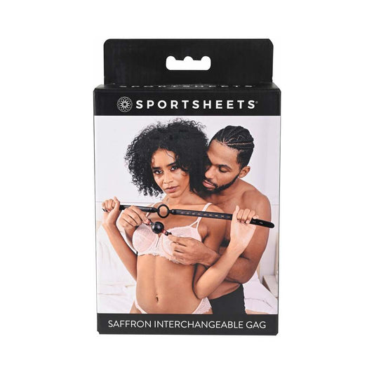 Sportsheets Saffron Interchangeable Gag with Adjustable Buckle - Red Garter