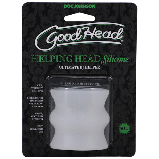 GoodHead Helping Head Silicone Ultimate BJ Helper Frost - Red Garter