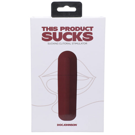 This Product Sucks Rechargeable Silicone Lipstick Sucking Clitoral Stimulator Red - Red Garter