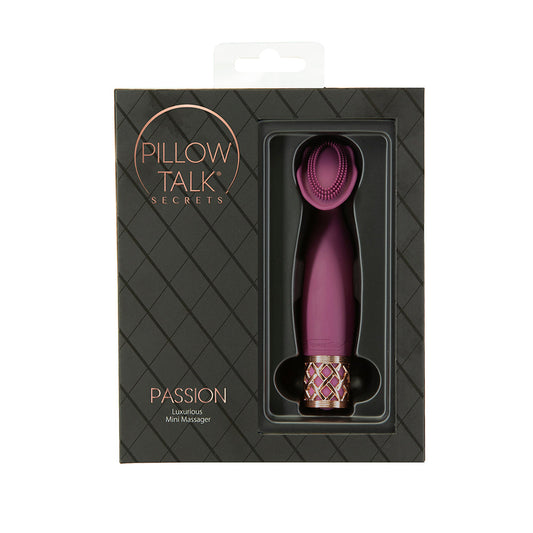 Pillow Talk Secrets Passion Rechargeable Silicone Clitoral Vibrator Wine - Red Garter