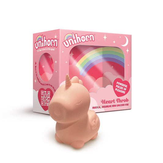 Unihorn Heart Throb Pulsing Vibrator Pink - Red Garter