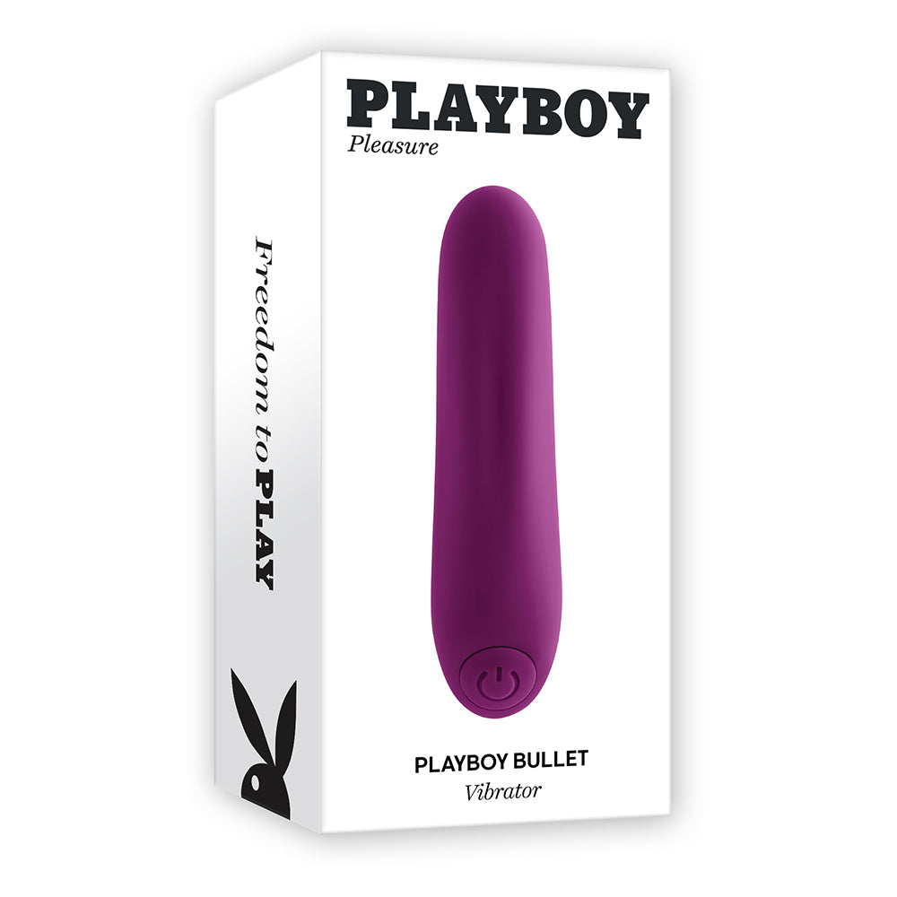 Playboy Bullet Rechargeable Silicone Vibrator Wild Aster - Red Garter