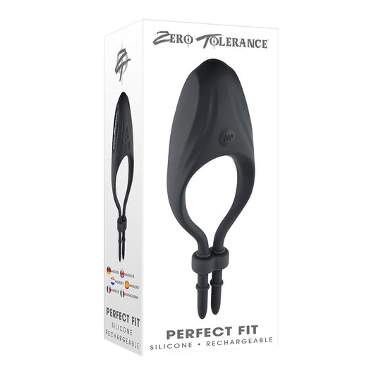 Zero Tolerance Perfect Fit Rechargeable Vibrating Silicone Lasso Cockring Black - Red Garter