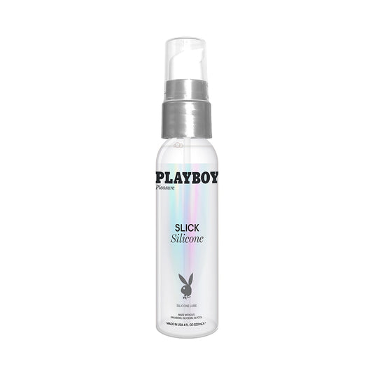 Playboy Slick Silicone Lubricant 4 oz. - Red Garter
