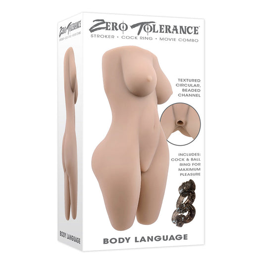 Zero Tolerance Body Language Stroker TPE Light - Red Garter