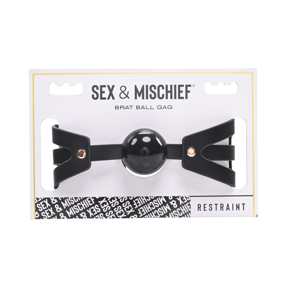 Sportsheets Sex & Mischief Brat Ball Gag - Red Garter