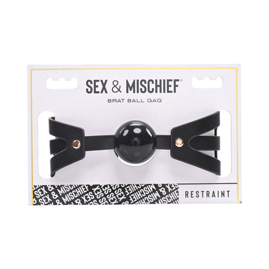 Sportsheets Sex & Mischief Brat Ball Gag - Red Garter
