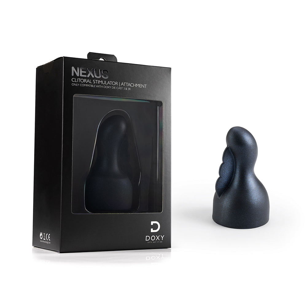 Doxy 3 Silicone Clitoral Wand Attachment Navy - Red Garter
