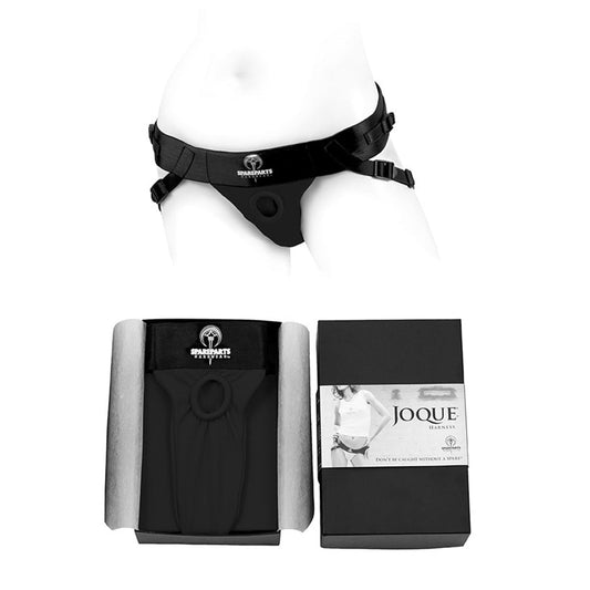 SpareParts Joque Double Strap Harness Black Size B - Red Garter