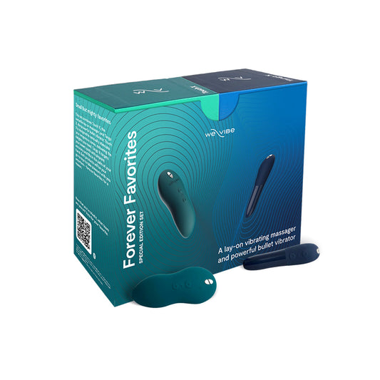 We-Vibe Forever Favorites Set (Tango X & Touch X) Blue/Green - Red Garter