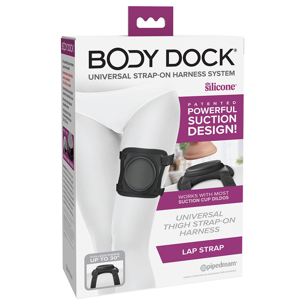 Body Dock Lap Strap Silicone Strap-On Thigh Harness - Red Garter
