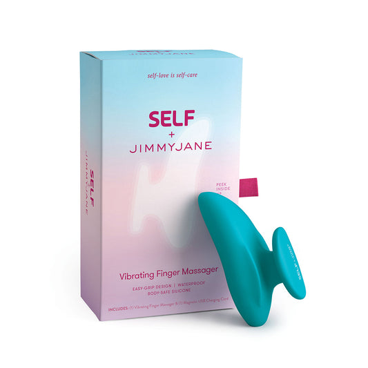 SELF + JIMMYJANE Vibrating Finger Massager - Red Garter