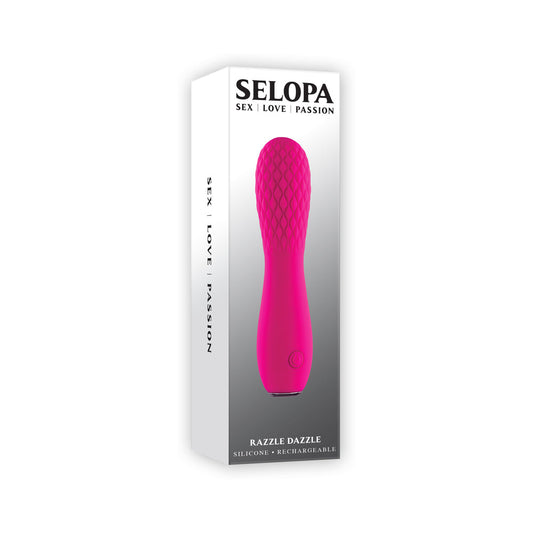 Selopa Razzle Dazzle Rechargeable Vibe Silicone Pink - Red Garter