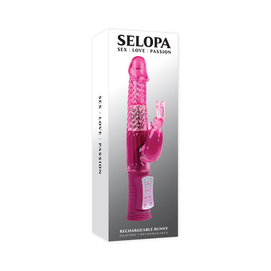 Selopa Rehargeable Bunny Rechargeable Vibe Pink - Red Garter