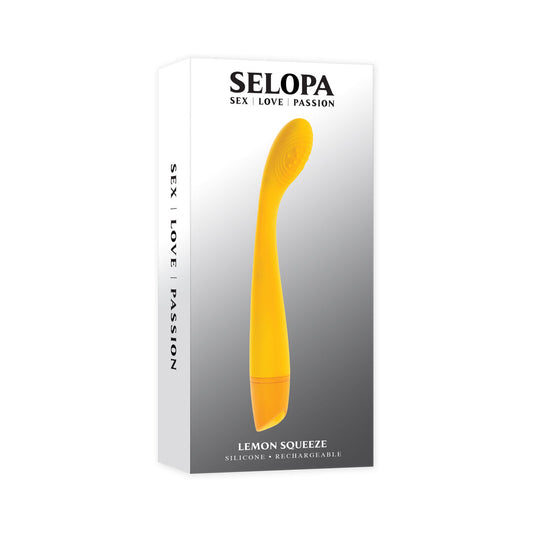Selopa Lemon Squeeze Rechargeable Vibe Silicone Yellow - Red Garter