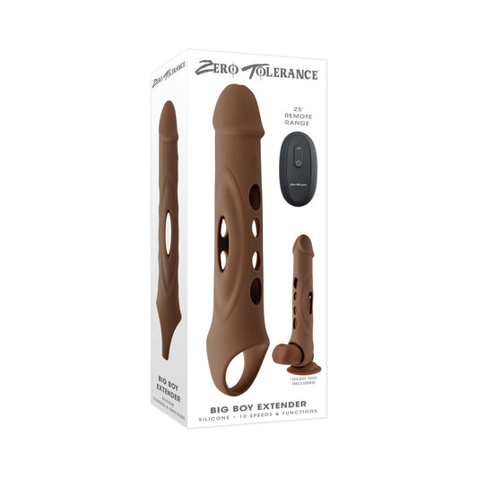 Zero Tolerance Big Boy Extender Rechargeable Extension with Remote Silicone Dark - Red Garter