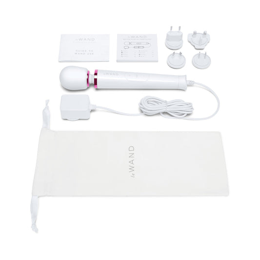Le Wand Powerful Petite Plug-In White - Red Garter