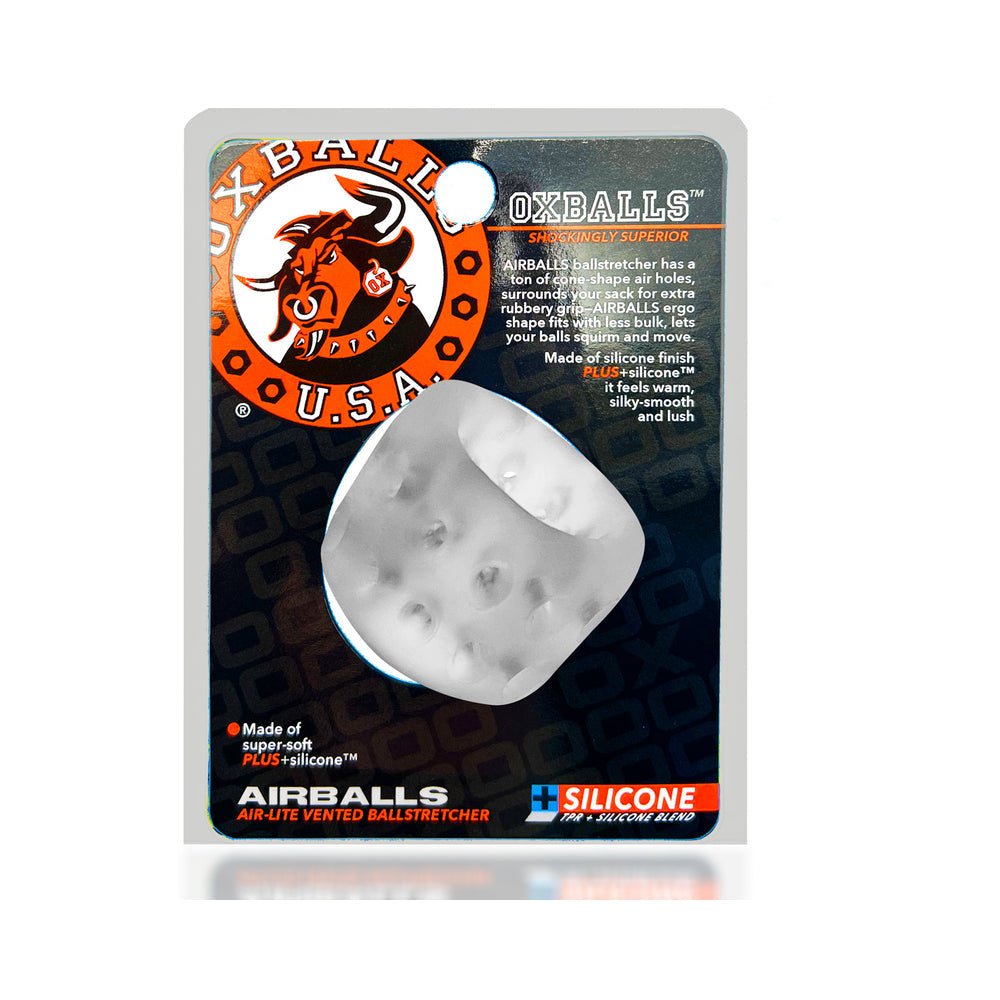 OxBalls Airballs Air-Lite Ballstretcher Clear Ice - Red Garter