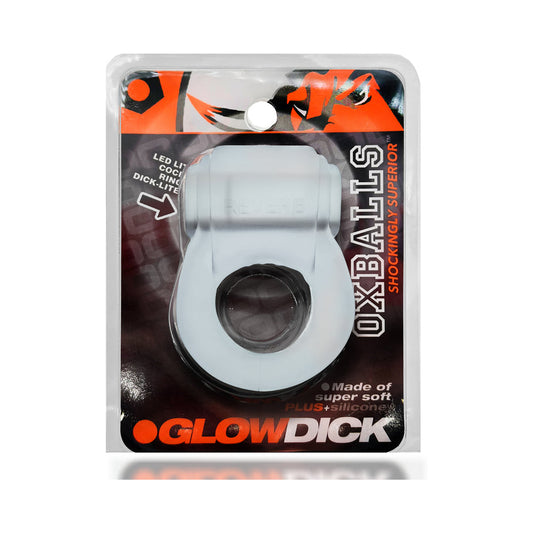 OxBalls Glowdick Cockring With Led Clear Ice - Red Garter