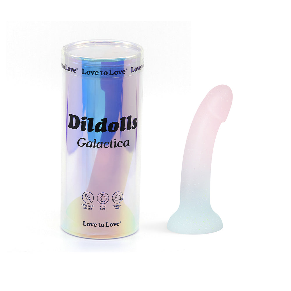 Love to Love Dildolls Galactica Unicorn Colors and Glitter - Red Garter