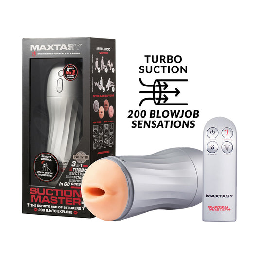 Maxtasy Suction Master Realistic With Remote Nude Plus - Red Garter