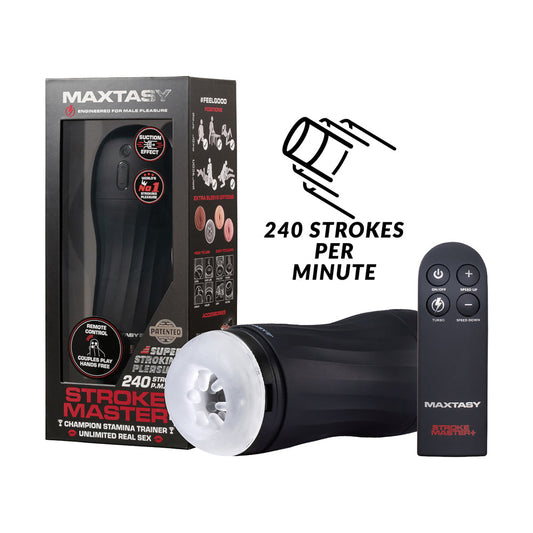 Maxtasy Stroke Master Standard With Remote Clear Plus - Red Garter