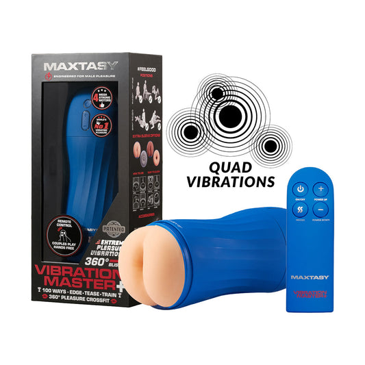 Maxtasy Vibration Master Realistic With Remote Nude Plus - Red Garter