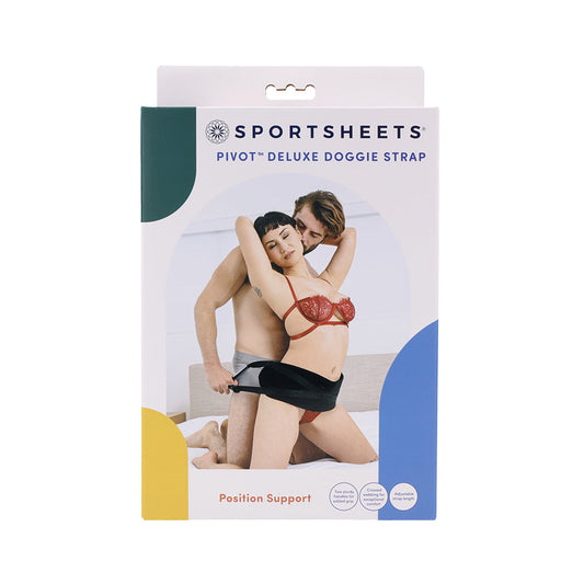 Sportsheets Pivot Deluxe Doggie Strap - Red Garter