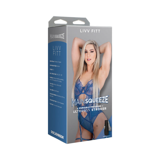 Main Squeeze Livv Fitt ULTRASKYN Stroker Pussy Vanilla - Red Garter