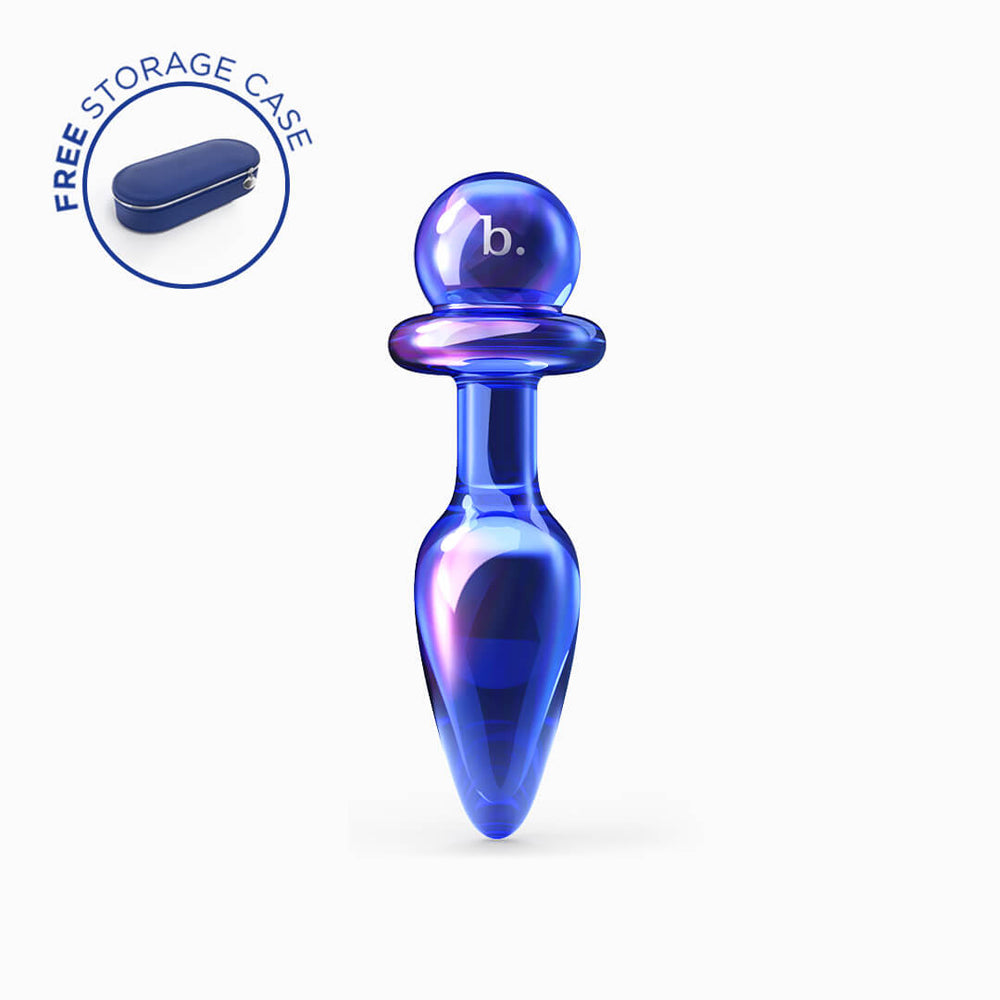 Biird Anii Glass Anal Plug - Red Garter