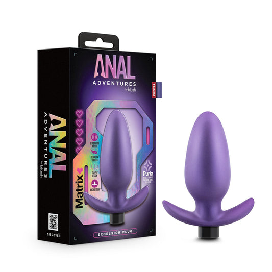 Anal Adventures Matrix Excelsior Plug Astro Violet - Red Garter