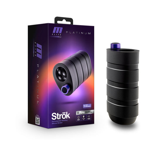 M Elite Platinum Strok Black - Red Garter