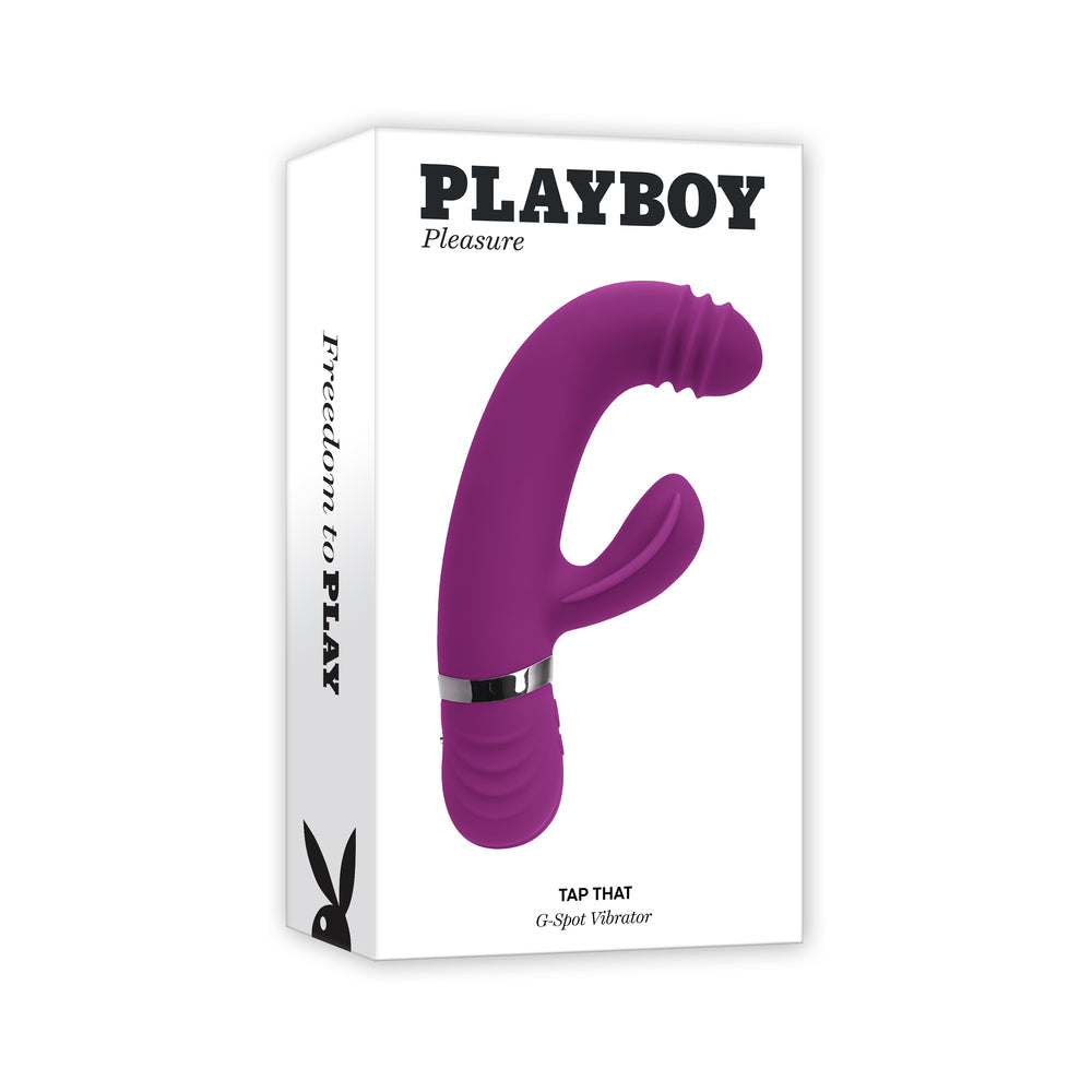 Playboy Tap That Silicone Tapping Dual Stimulator - Red Garter