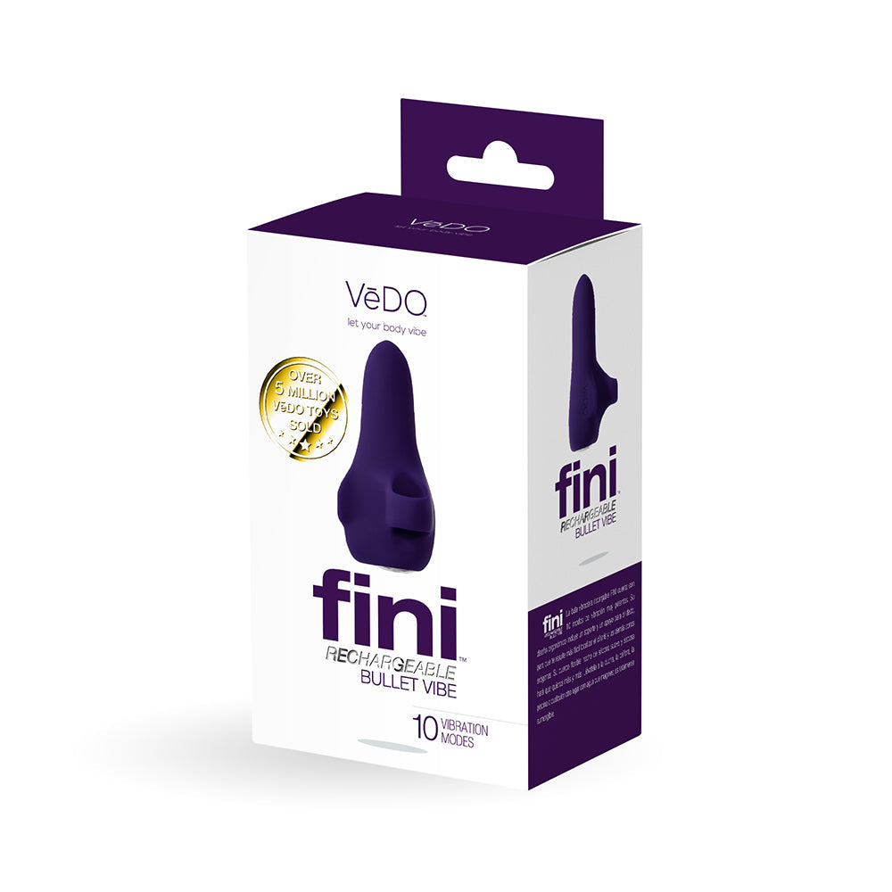 VeDO Fini Rechargeable Bullet Vibe Purple - Red Garter