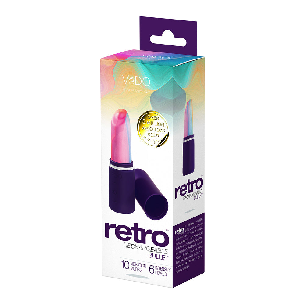 VeDO Retro Rechargeable Bullet Purple - Red Garter