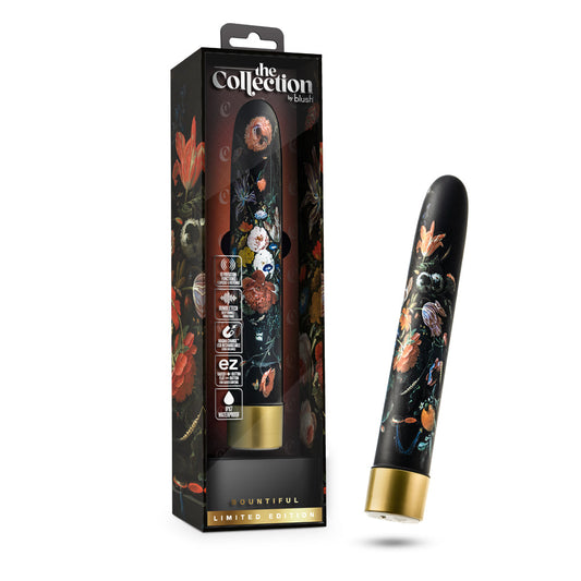 The Collection Bountiful Limited Edition Rechargeable 7 in. Vibrator  Flora - Red Garter