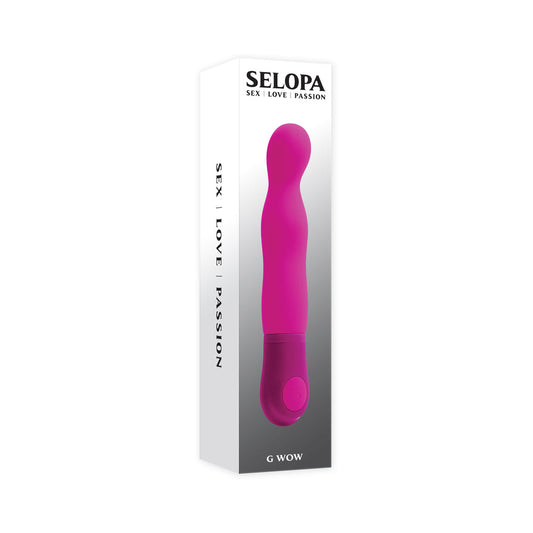 Selopa G Wow Silicone G-Spot Vibrator Pink - Red Garter