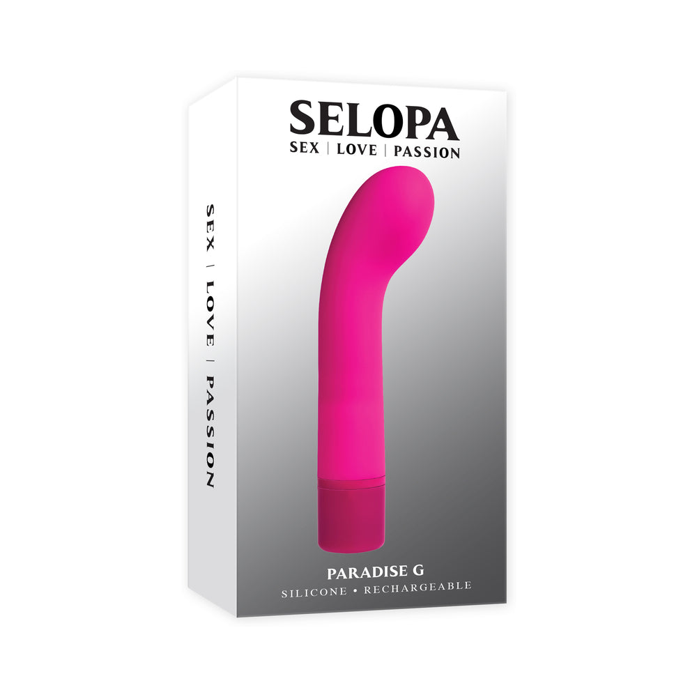 Selopa Paradise G Rechargeable Silicone G-Spot Vibrator Pink - Red Garter