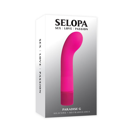 Selopa Paradise G Rechargeable Silicone G-Spot Vibrator Pink - Red Garter