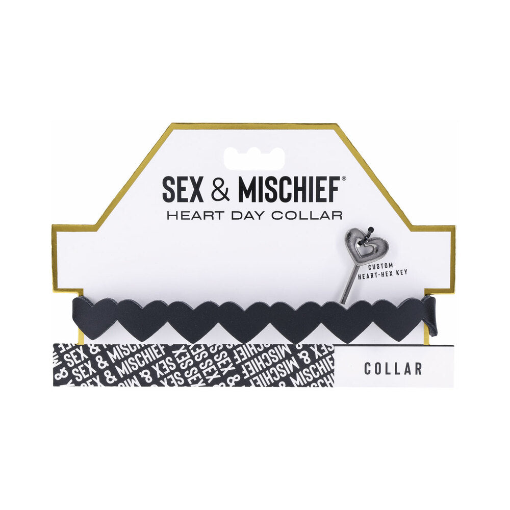 Sportsheets Sex & Mischief Heart Day Collar - Red Garter