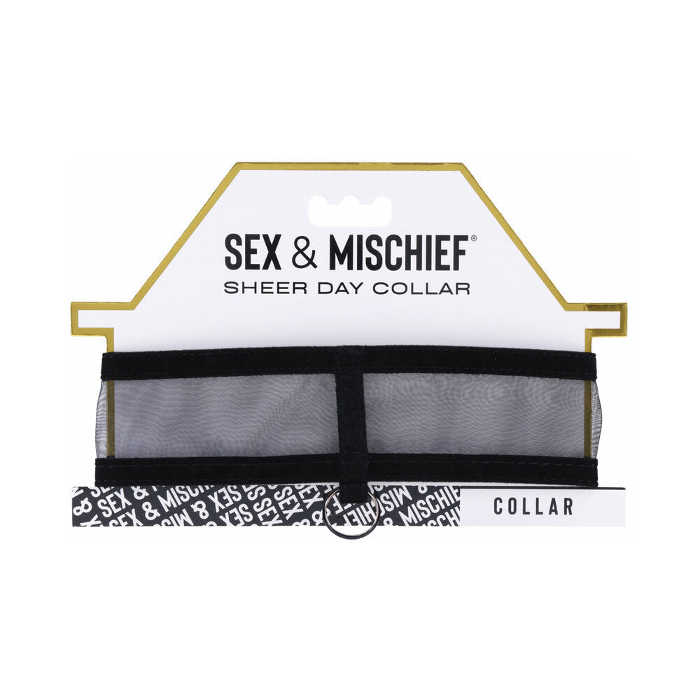 Sportsheets Sex & Mischief Sheer Day Collar - Red Garter