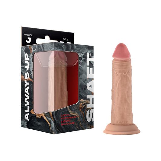 Shaft Model J: 5.5 in. Dual Density Silicone Dildo Pine - Red Garter