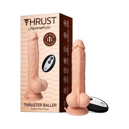 FemmeFunn Thruster Baller Nude - Red Garter