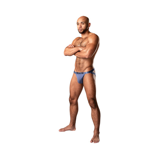 Male Power Infinite Comfort Amplifying Strappy Jock Periwinkle S/M - Red Garter